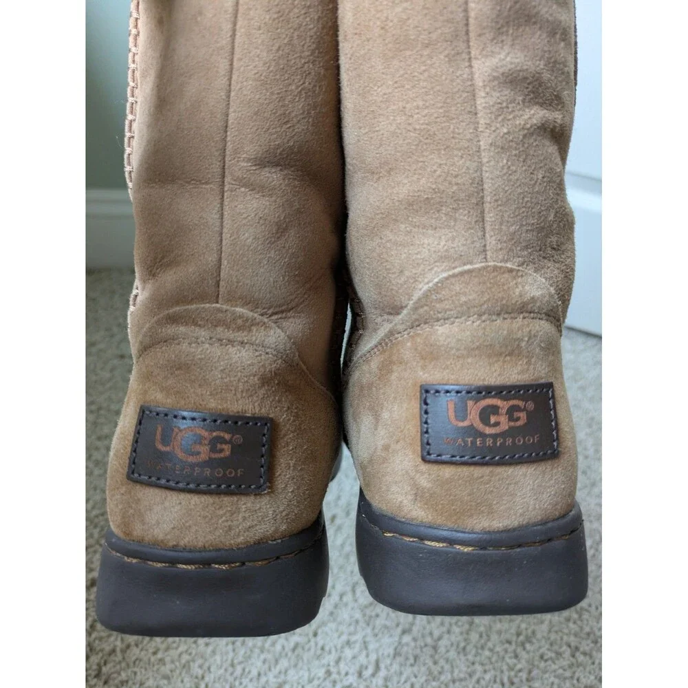 UGG MICHAELA WATERPROOF WOMEN MID-CALF SUEDE CHESTNUT US 7/UK5.5/ EU38